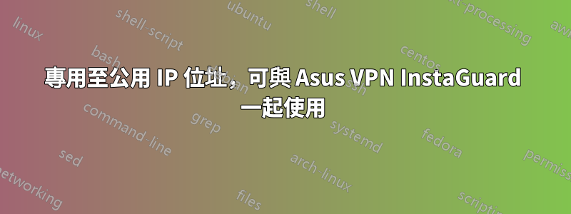 專用至公用 IP 位址，可與 Asus VPN InstaGuard 一起使用