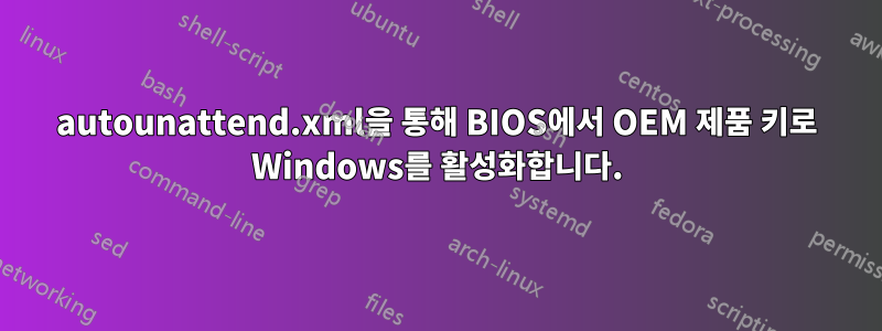 autounattend.xml을 통해 BIOS에서 OEM 제품 키로 Windows를 활성화합니다.