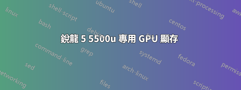 銳龍 5 5500u 專用 GPU 顯存