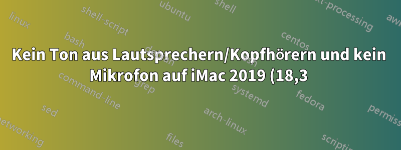 Kein Ton aus Lautsprechern/Kopfhörern und kein Mikrofon auf iMac 2019 (18,3) mit Linux