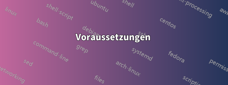 Voraussetzungen