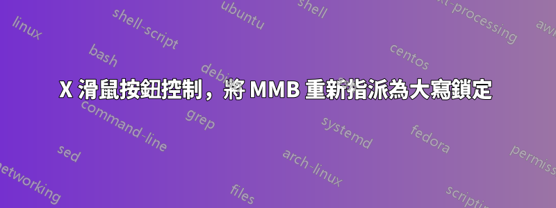 X 滑鼠按鈕控制，將 MMB 重新指派為大寫鎖定