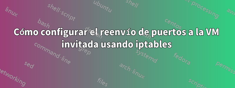 Cómo configurar el reenvío de puertos a la VM invitada usando iptables