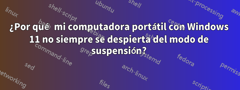 ¿Por qué mi computadora portátil con Windows 11 no siempre se despierta del modo de suspensión?