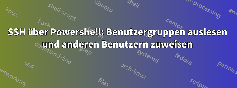 SSH über Powershell: Benutzergruppen auslesen und anderen Benutzern zuweisen