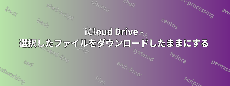 iCloud Drive - 選択したファイルをダウンロードしたままにする