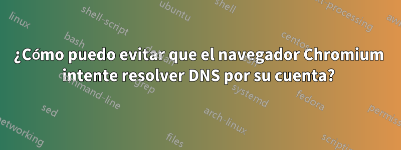 ¿Cómo puedo evitar que el navegador Chromium intente resolver DNS por su cuenta?