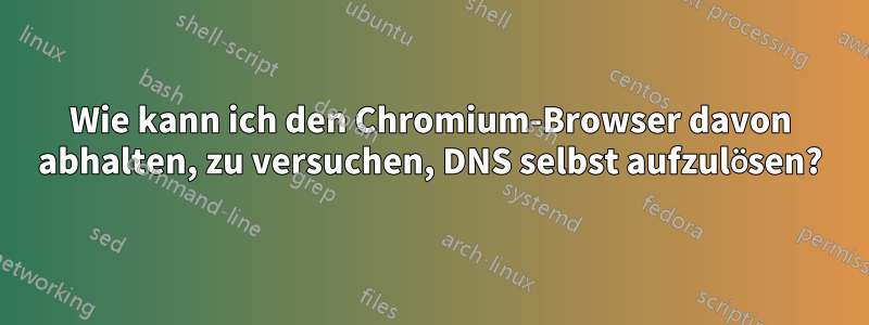 Wie kann ich den Chromium-Browser davon abhalten, zu versuchen, DNS selbst aufzulösen?