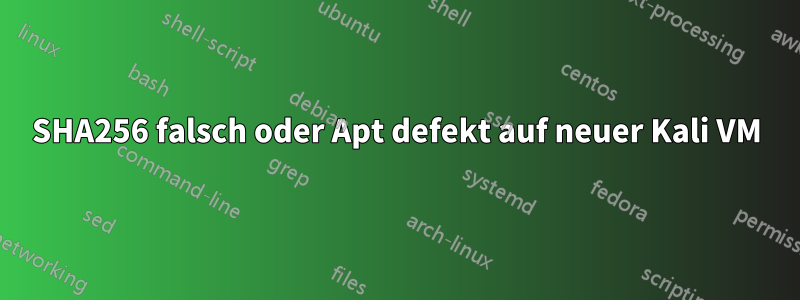 SHA256 falsch oder Apt defekt auf neuer Kali VM