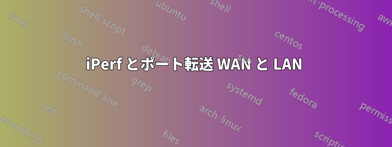 iPerf とポート転送 WAN と LAN