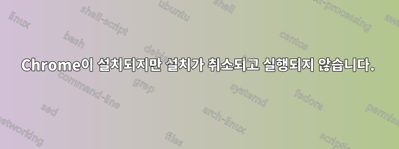 Chrome이 설치되지만 설치가 취소되고 실행되지 않습니다.