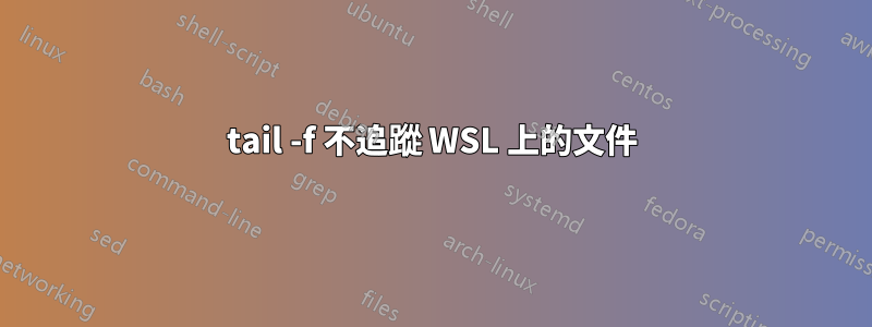 tail -f 不追蹤 WSL 上的文件