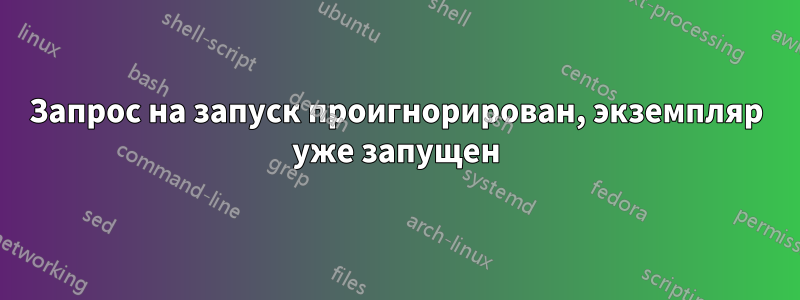 Запрос на запуск проигнорирован, экземпляр уже запущен