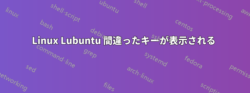 Linux Lubuntu 間違ったキーが表示される