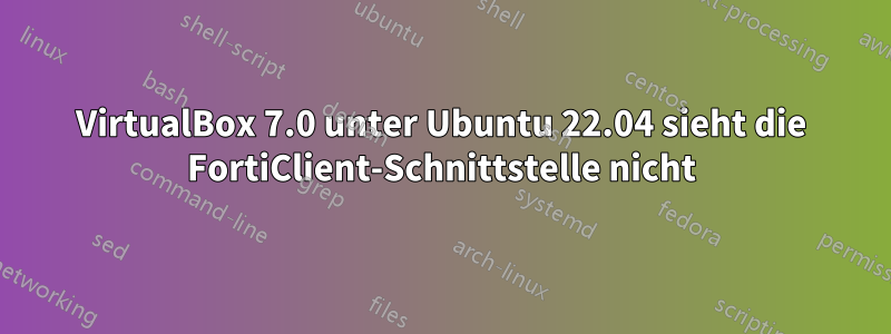 VirtualBox 7.0 unter Ubuntu 22.04 sieht die FortiClient-Schnittstelle nicht