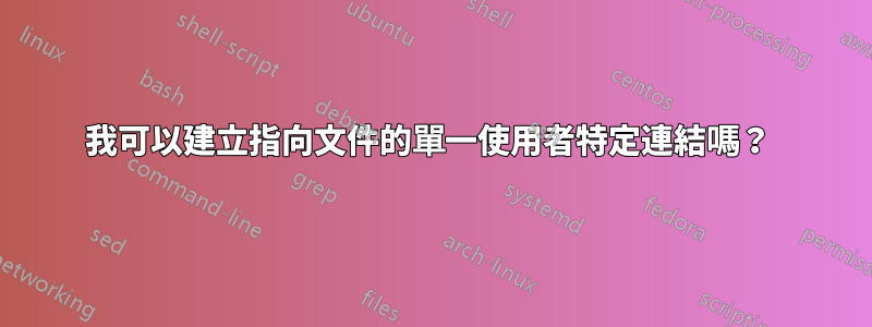 我可以建立指向文件的單一使用者特定連結嗎？ 