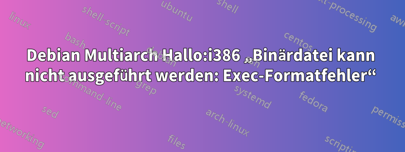 Debian Multiarch Hallo:i386 „Binärdatei kann nicht ausgeführt werden: Exec-Formatfehler“