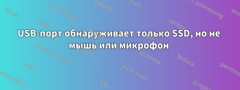 USB-порт обнаруживает только SSD, но не мышь или микрофон