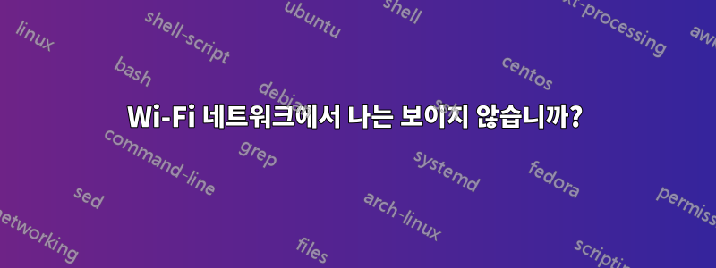 Wi-Fi 네트워크에서 나는 보이지 않습니까?