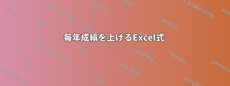 毎年成績を上げるExcel式