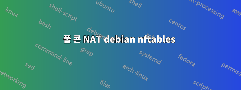 풀 콘 NAT debian nftables