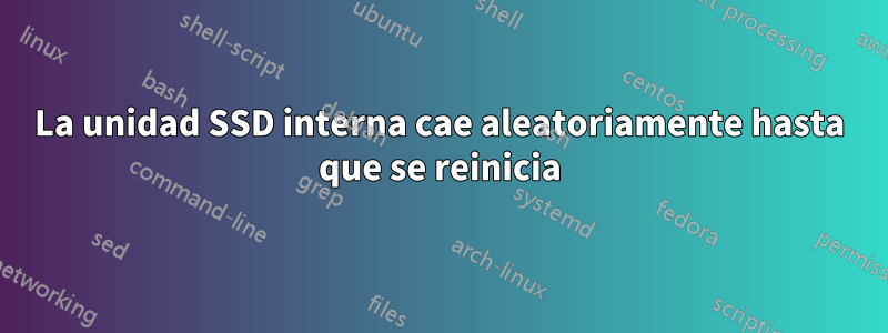 La unidad SSD interna cae aleatoriamente hasta que se reinicia