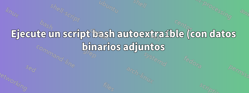 Ejecute un script bash autoextraíble (con datos binarios adjuntos) sin guardarlo primero