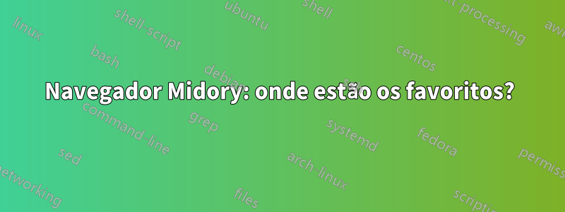 Navegador Midory: onde estão os favoritos?