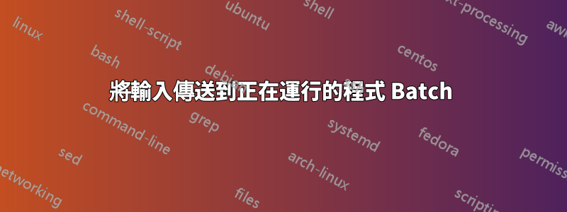 將輸入傳送到正在運行的程式 Batch
