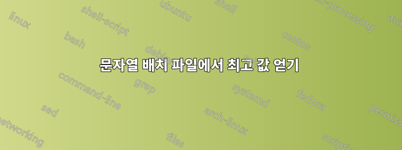 문자열 배치 파일에서 최고 값 얻기