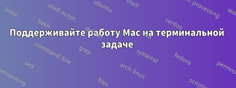 Поддерживайте работу Mac на терминальной задаче
