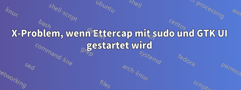 X-Problem, wenn Ettercap mit sudo und GTK UI gestartet wird