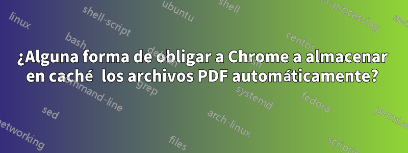 ¿Alguna forma de obligar a Chrome a almacenar en caché los archivos PDF automáticamente?