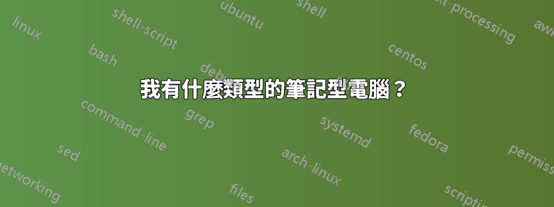 我有什麼類型的筆記型電腦？
