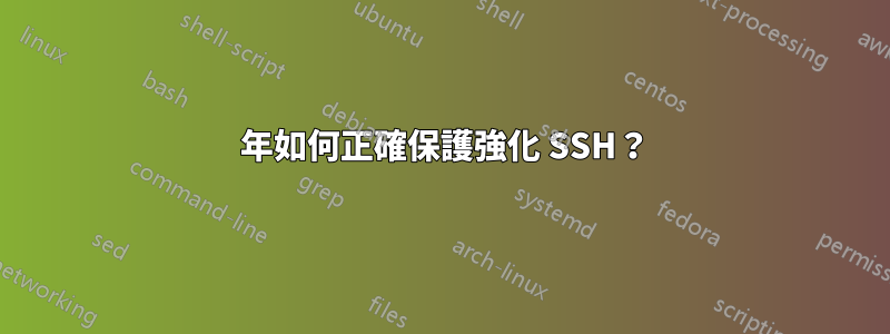 2024 年如何正確保護強化 SSH？