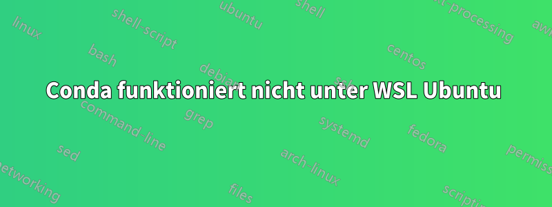 Conda funktioniert nicht unter WSL Ubuntu