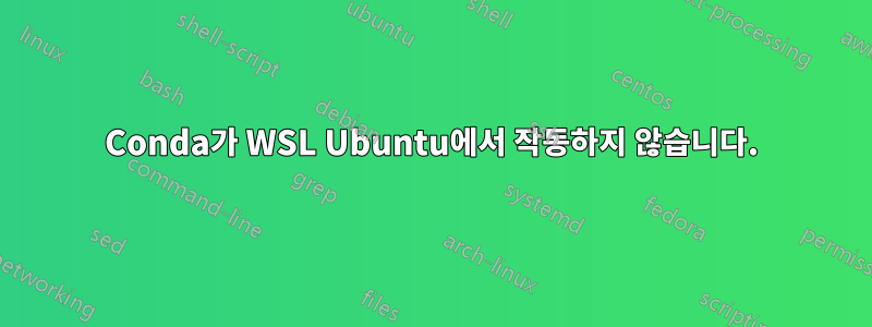 Conda가 WSL Ubuntu에서 작동하지 않습니다.