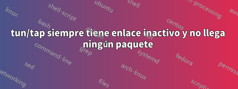 tun/tap siempre tiene enlace inactivo y no llega ningún paquete