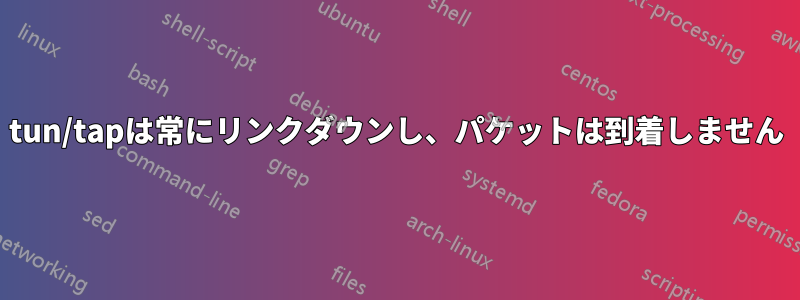 tun/tapは常にリンクダウンし、パケットは到着しません
