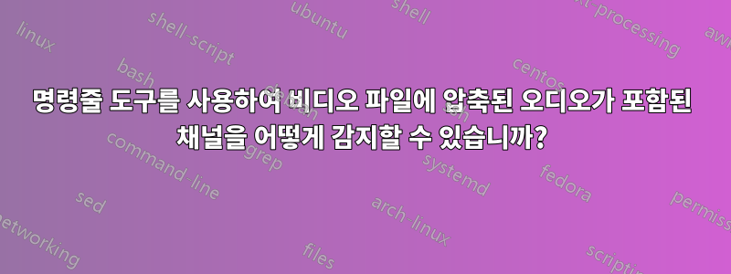 명령줄 도구를 사용하여 비디오 파일에 압축된 오디오가 포함된 채널을 어떻게 감지할 수 있습니까?