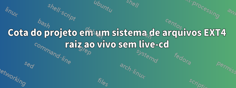 Cota do projeto em um sistema de arquivos EXT4 raiz ao vivo sem live-cd