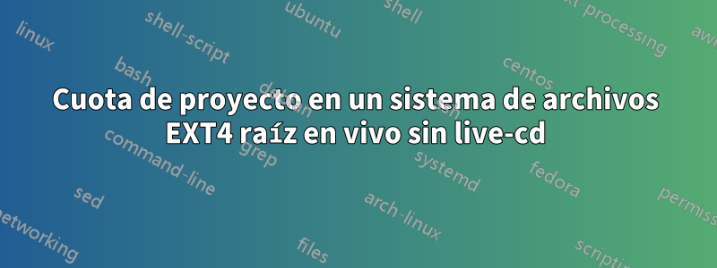 Cuota de proyecto en un sistema de archivos EXT4 raíz en vivo sin live-cd