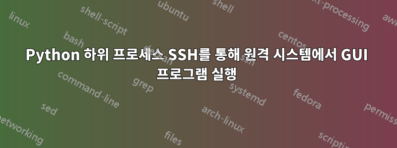 Python 하위 프로세스 SSH를 통해 원격 시스템에서 GUI 프로그램 실행