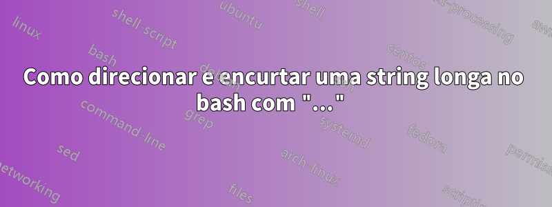 Como direcionar e encurtar uma string longa no bash com "..."