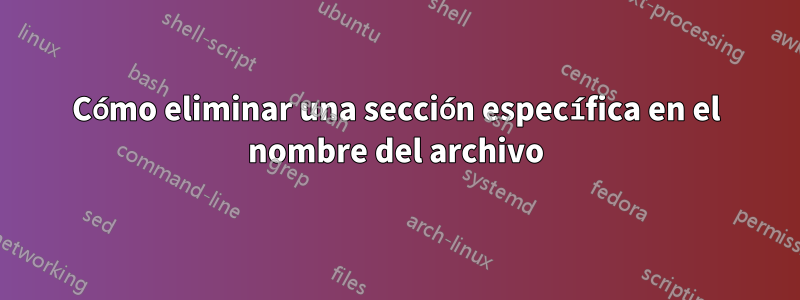 Cómo eliminar una sección específica en el nombre del archivo