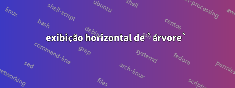 exibição horizontal de `árvore`