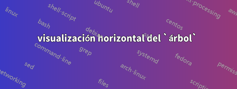 visualización horizontal del `árbol`