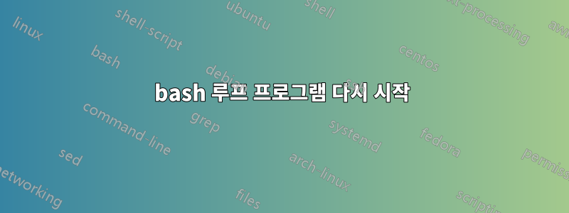 bash 루프 프로그램 다시 시작