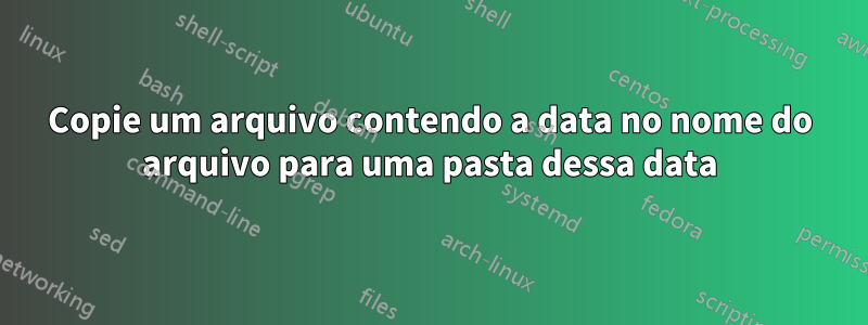 Copie um arquivo contendo a data no nome do arquivo para uma pasta dessa data