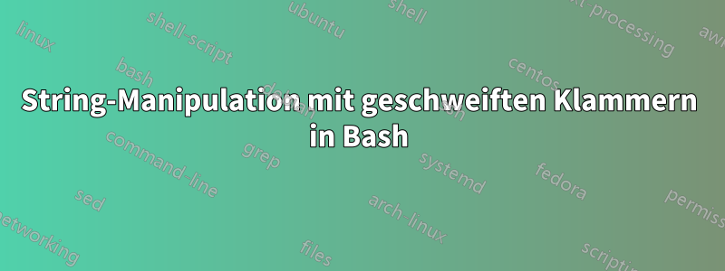 String-Manipulation mit geschweiften Klammern in Bash